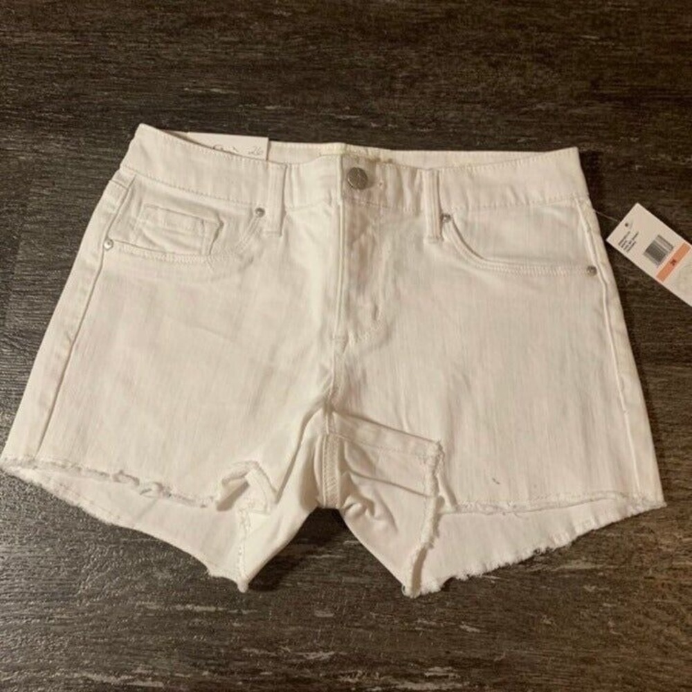 Jessica‎ Simpson White Cutoff Jeans Shorts Size 26 Kiss Me Denim Shorts NWT